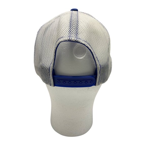 Dirty Hooker Fishing Gear Blue White Mesh Trucker Hat Adjustable Snapback Cap - Picture 4 of 9